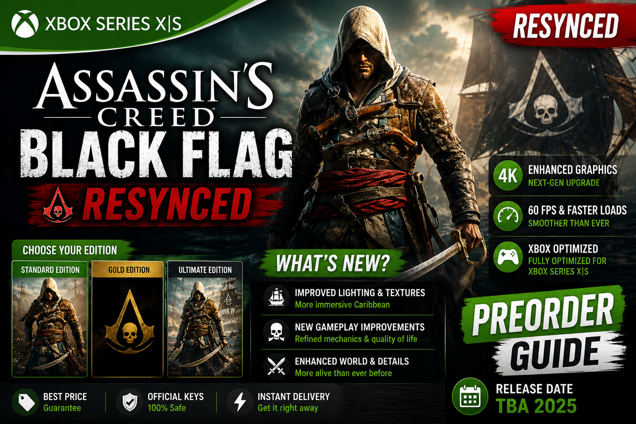 Assassin's Creed Black Flag Resynced en Xbox: Ediciones, Novedades y Guía de Reserva