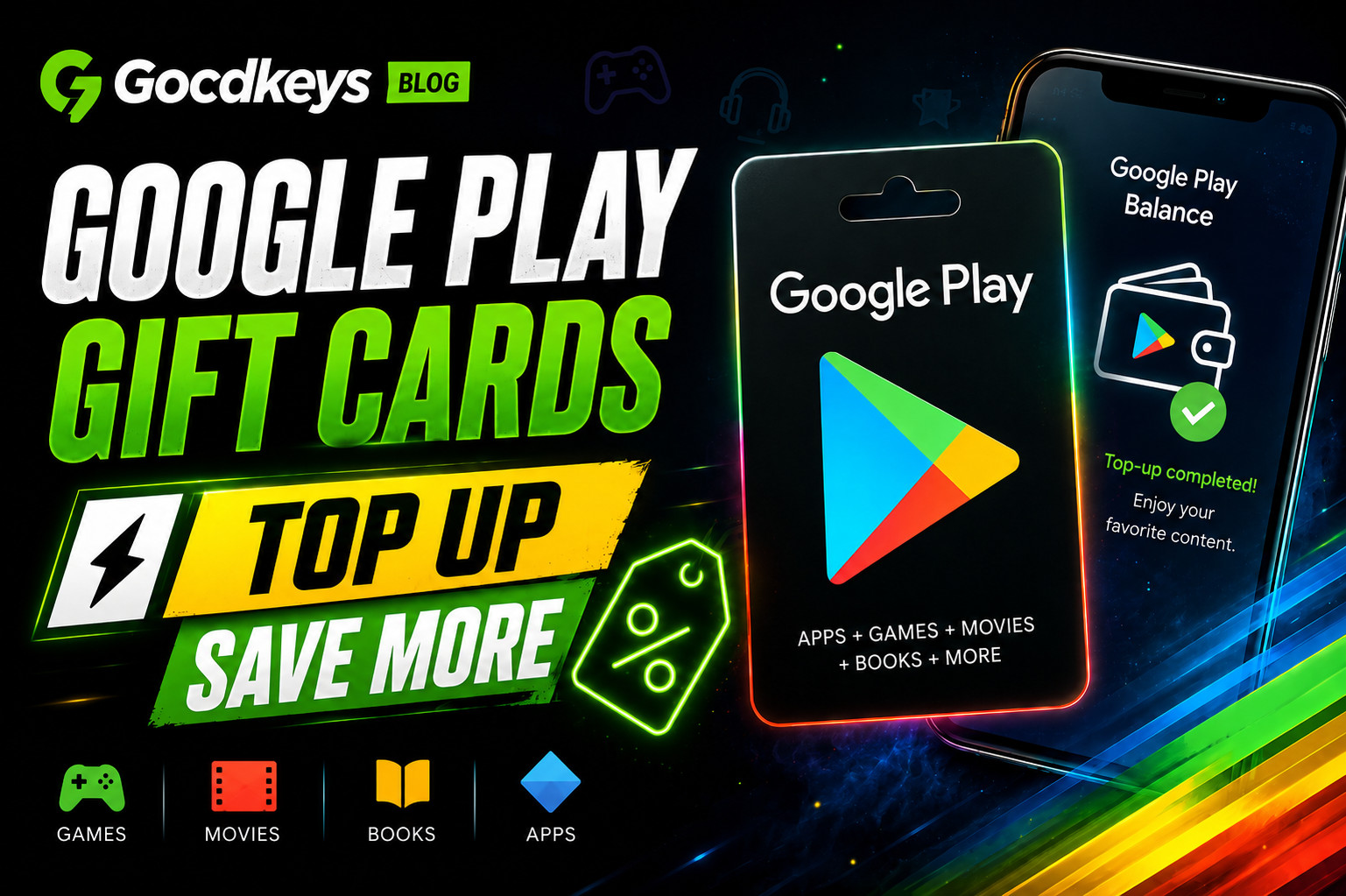 Tarjetas regalo de Google Play: recarga y ahorra