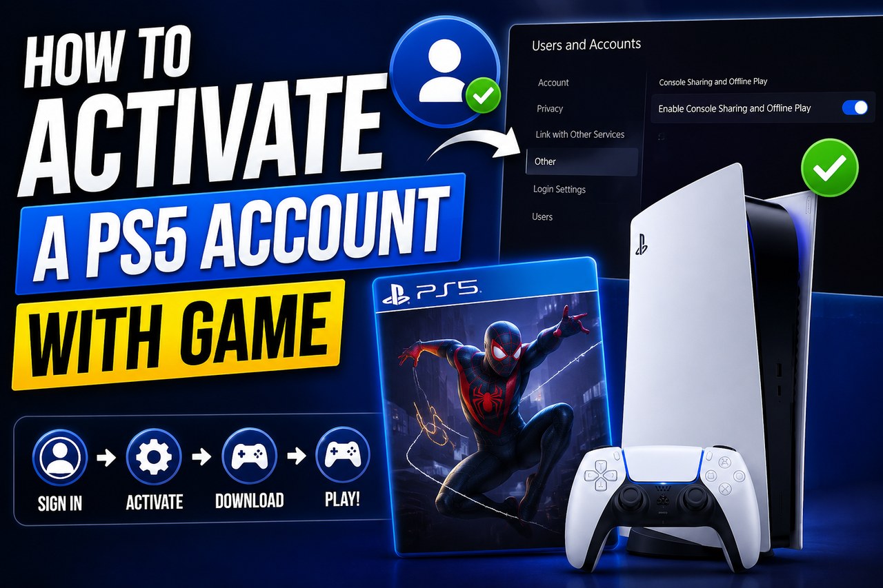 Cómo activar una cuenta de PS5 con juego, paso a paso