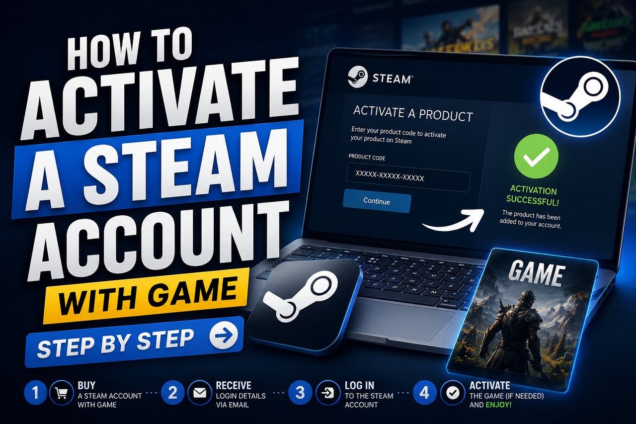 Cómo activar una cuenta de Steam con juego, paso a paso