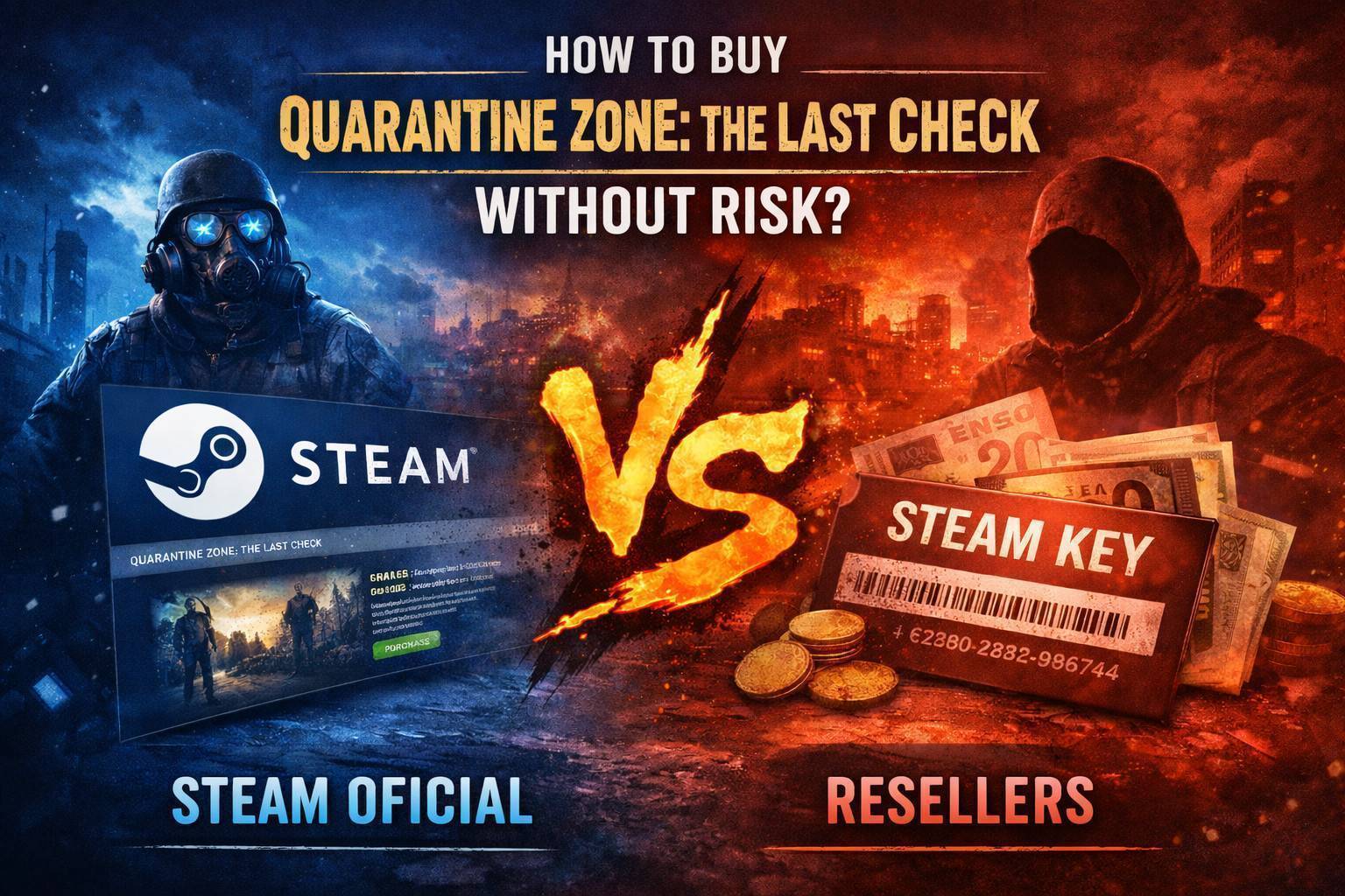 Cómo comprar Quarantine Zone: The Last Check sin riesgo: Steam oficial vs resellers