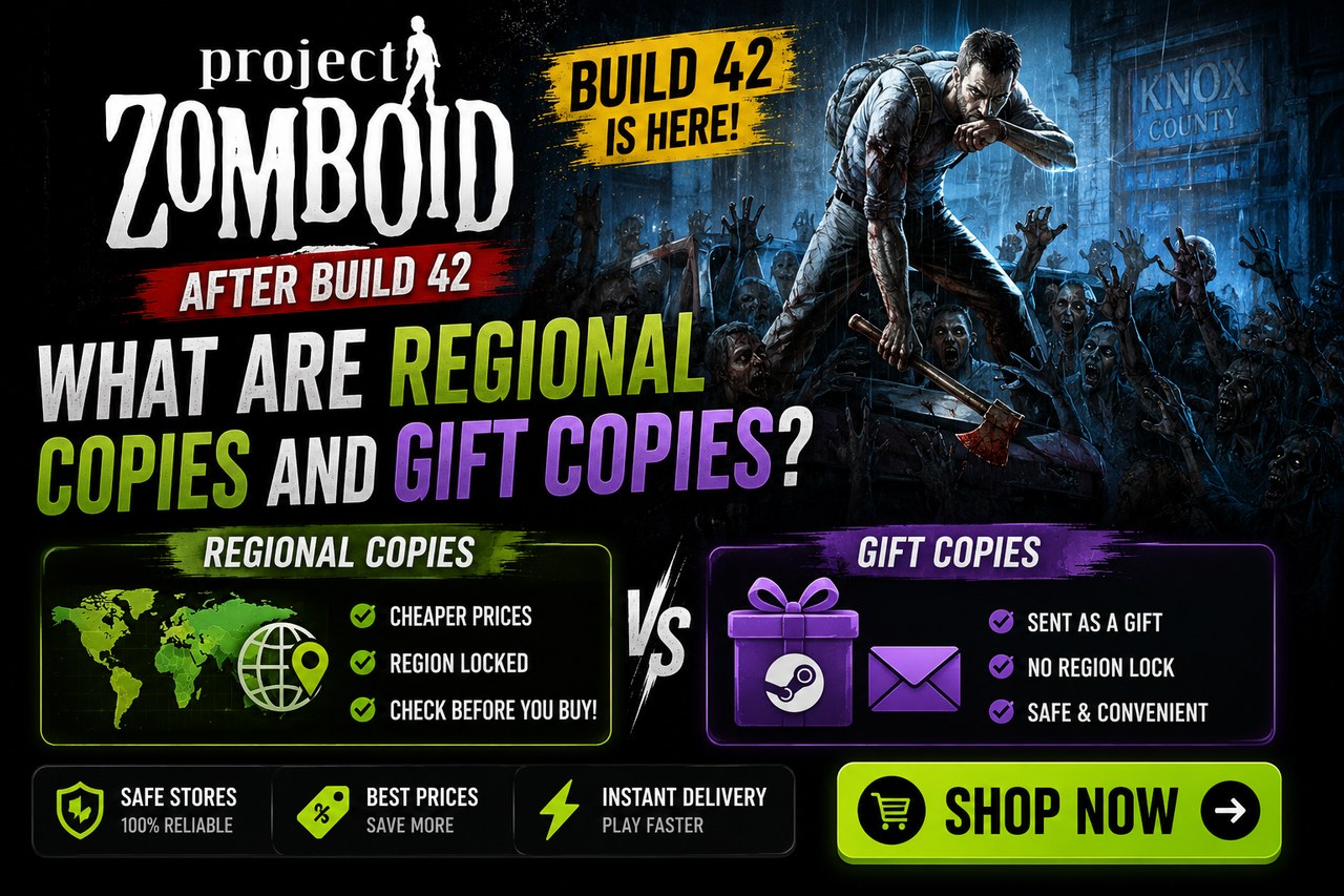 Project Zomboid tras Build 42: qué son las copias regionales y de regalo