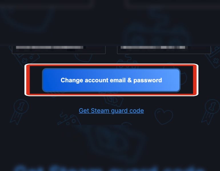 Botón para cambiar el email y la contraseña de la cuenta