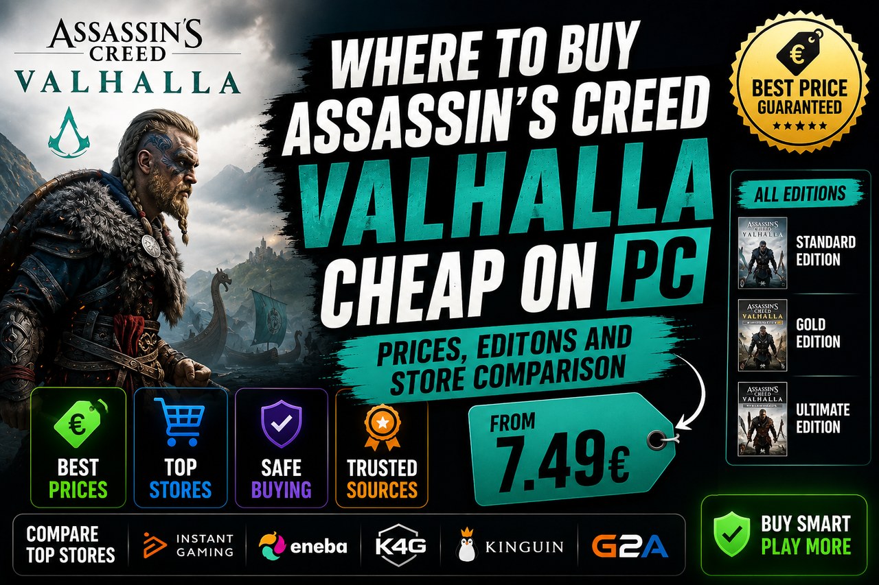 Dónde comprar Assassin's Creed Valhalla barato en PC: precios, ediciones y comparativa de tiendas
